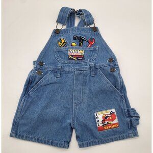 VTG Buddy Boys Shortall Overalls SZ 2T Tools Mechanic Fix It Handyman Denim